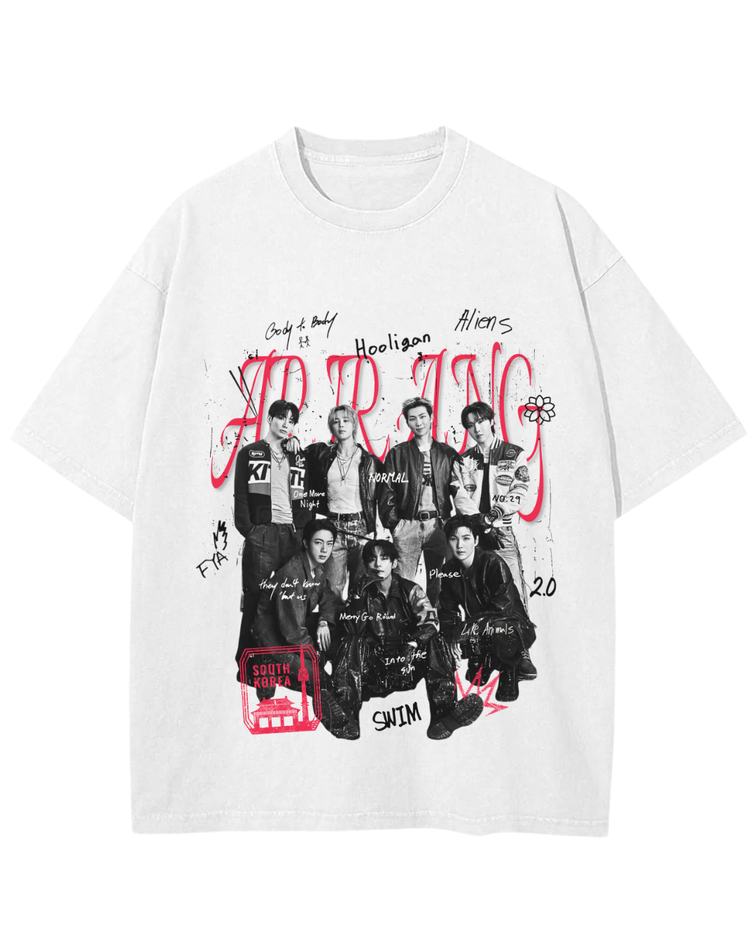 Playera Oversize DTG - ARIRANG TOUR - BTS