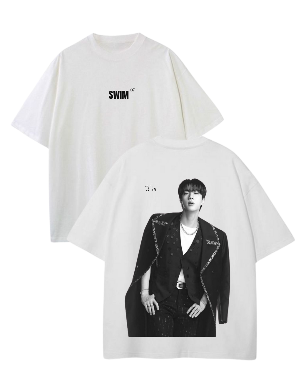 Playera Oversize- SWIM BY BTS - Jin