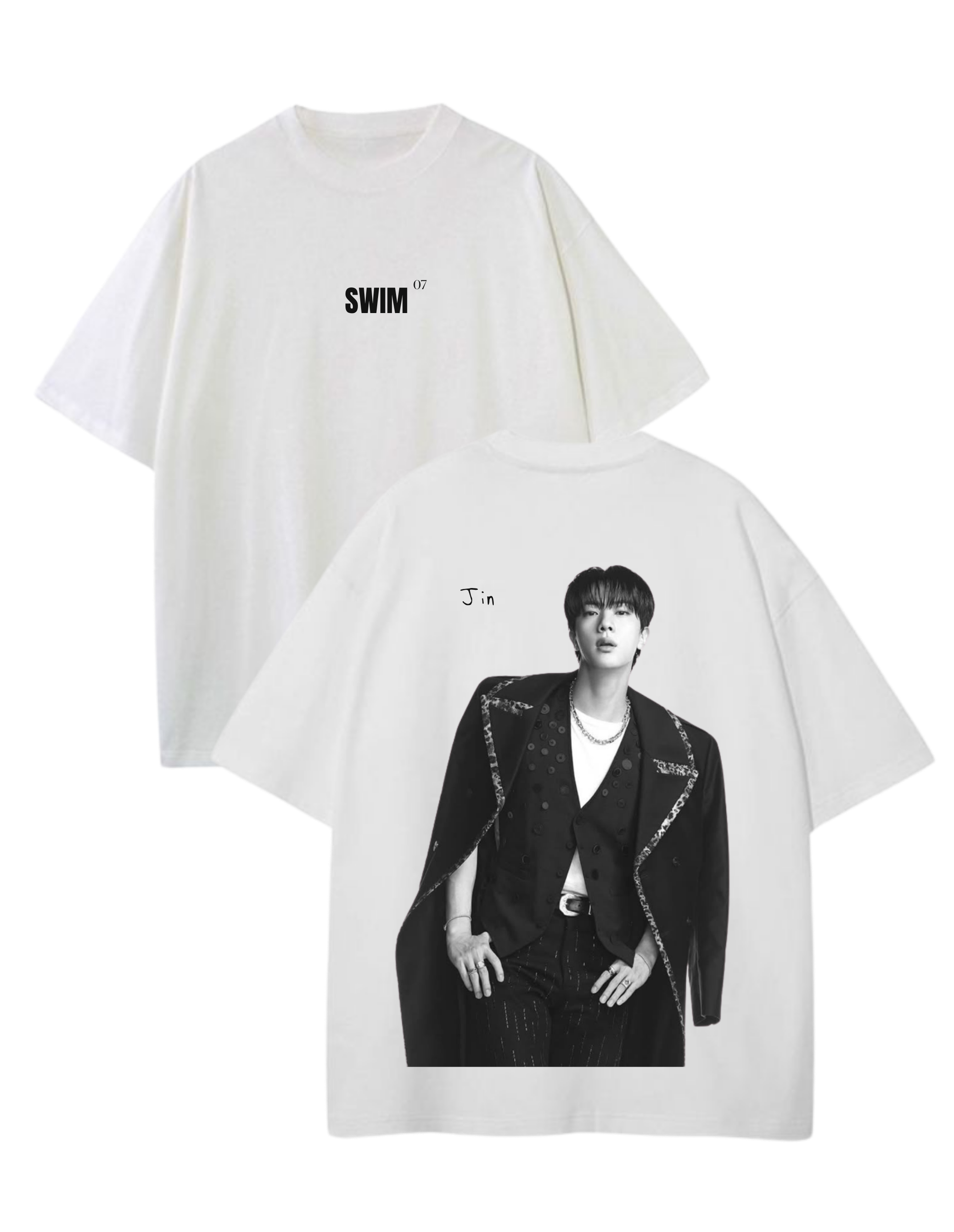 Playera Oversize- SWIM BY BTS - Jin